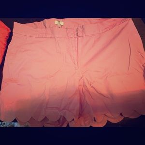 Pink crown and Ivy shorts with scallop bottom